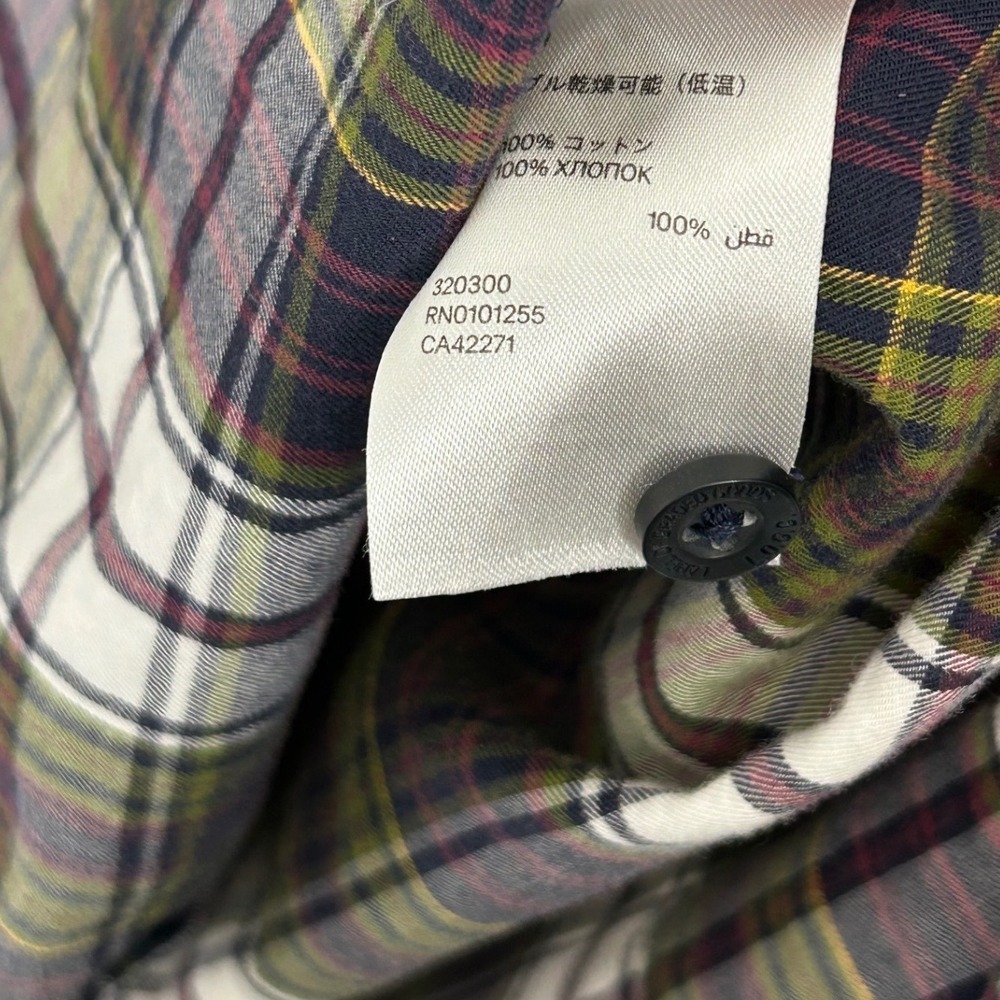 L.O.G.G. by H&M Plaid Long-Sleeved Button Up Shirt Dress Women's Lg Missing Belt - Picture 8 of 10